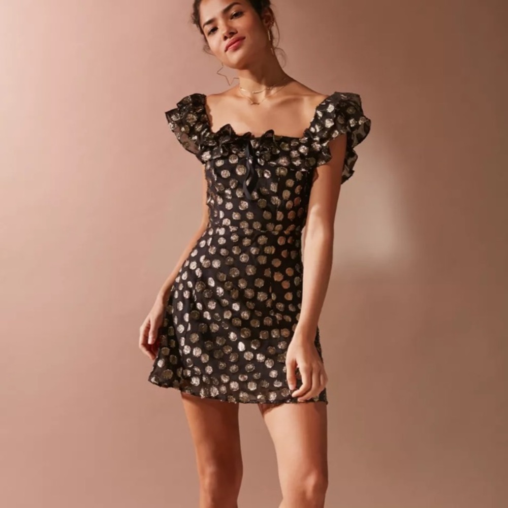 For Love & Lemons Off the shoulder Mini DRESS Sz M pristine!